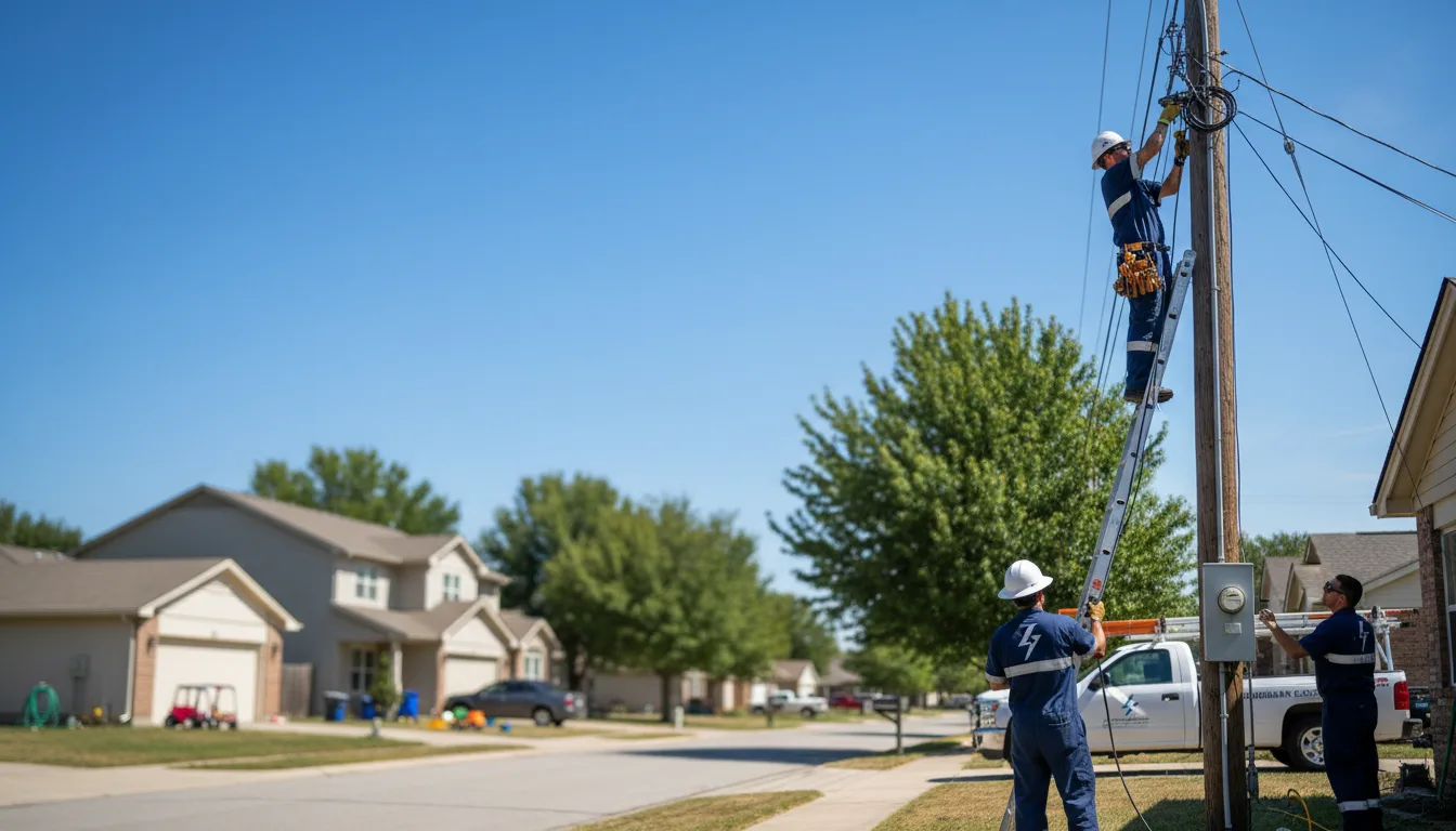 Residential electrician providing installation services in Rock, KS